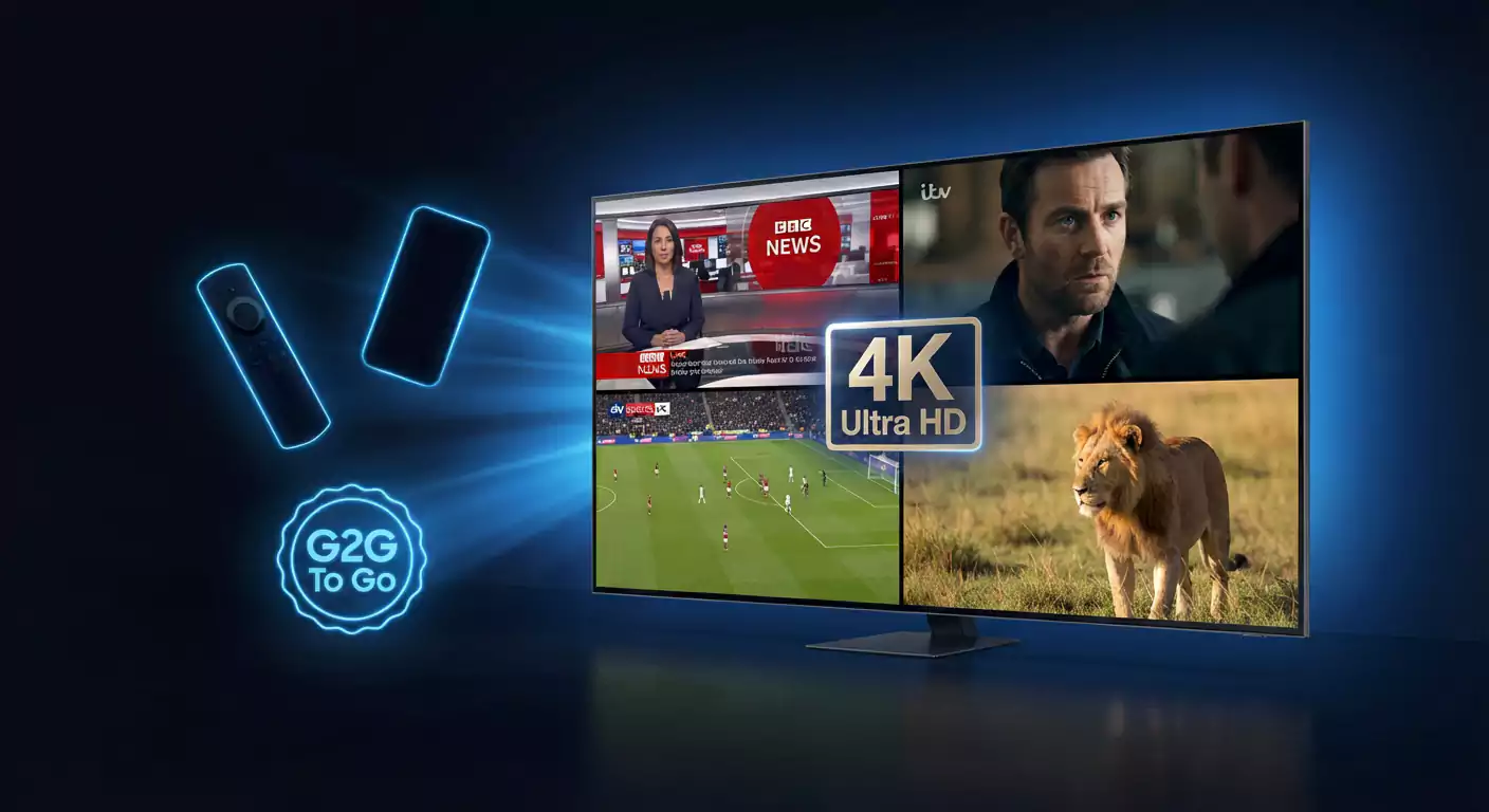 IPTV G2G 4K UK — Good To Go Instantly | BBC ITV Sky Sports 4K Ultra HD